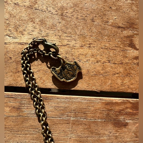 Phish collabo w Jennifer Kahn: Oxidized Brass Necklace w Phish “Free” pendant - Picture 3 of 6